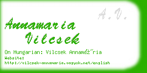 annamaria vilcsek business card